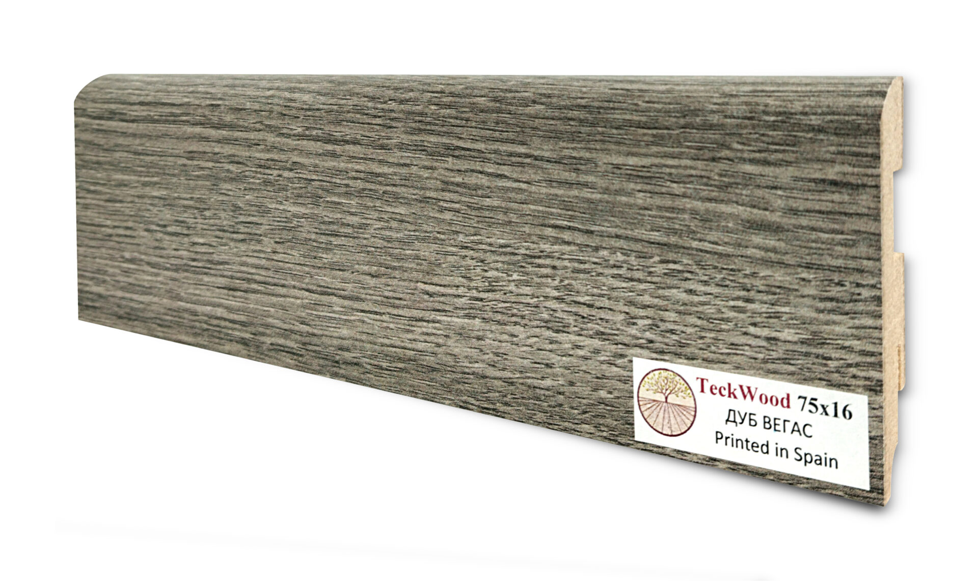 МДФ Плинтус Teckwood прямой Дуб Вегас 75x16x2150