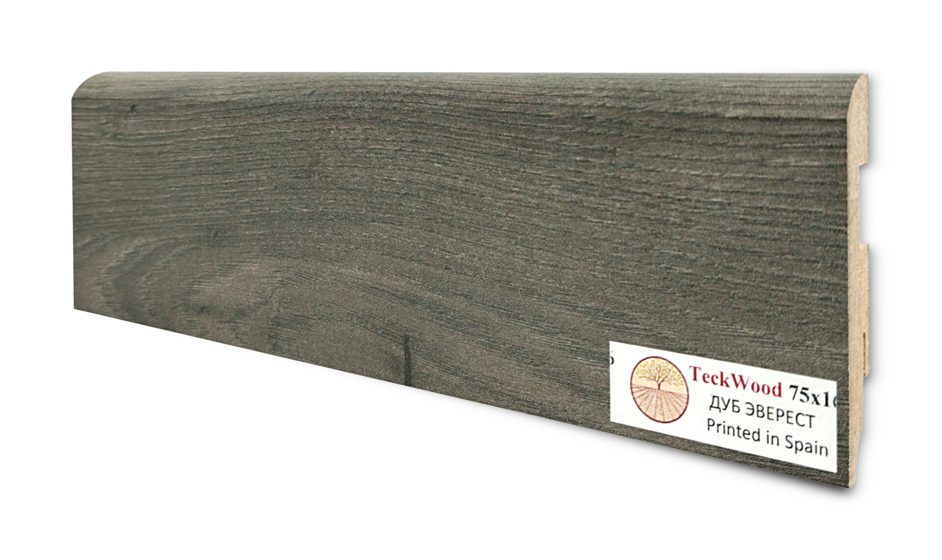 МДФ Плинтус Teckwood прямой Дуб Эверест 75x16x2150